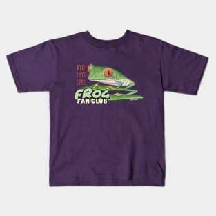 adorable and cute ready to hop green  Red Eyed Tree Frog Kids T-Shirt